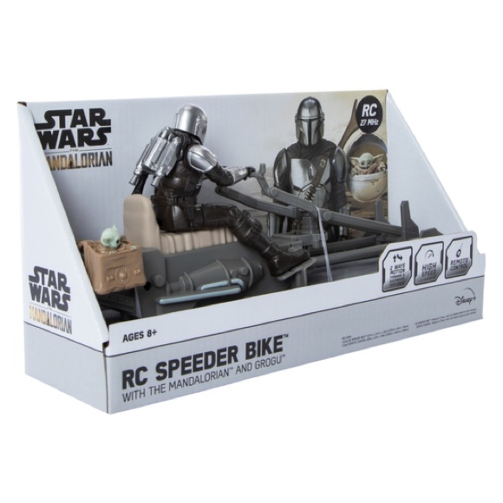 Star Wars wireless remote control Speeder Bike with Mandalorian & Baby Yoda NWT